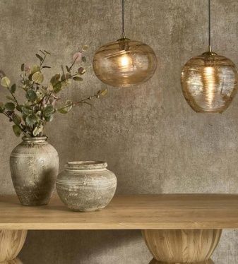 HINZA CEILING PENDANT - AMBER