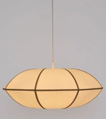 SAUCER PENDANT LARGE WHITE/NATURAL