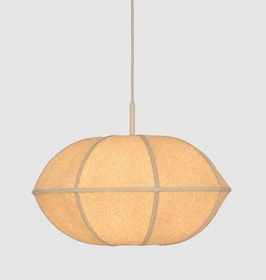 SAUCER PENDANT SMALL WHITE/NATURAL