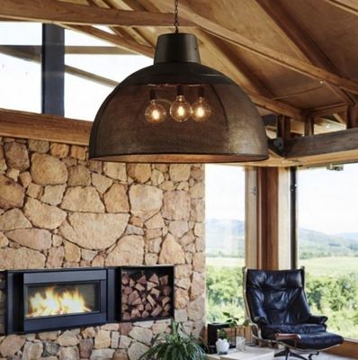RIVA CEILING PENDANT -MATT BLACK &amp; GOLD