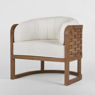 WEAVE TEAK OUTDOOR ARMCHAIR