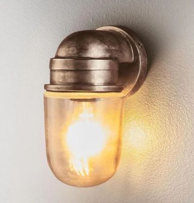 NAUTICAL OUTDOOR WALL LIGHT BRASS