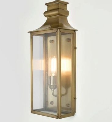 WESTPOINT OUTDOOR WALL LIGHT MEDIUM ANTIQUE BRASS