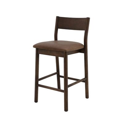 KEATON BARSTOOL - BROWN FRAME / BROWN LEATHER