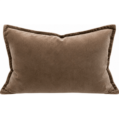 BILLIE RECTANGLE VELVET CUSHION - BEIGE