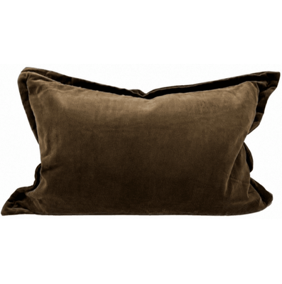BILLIE RECTANGLE VELVET CUSHION - OLIVE