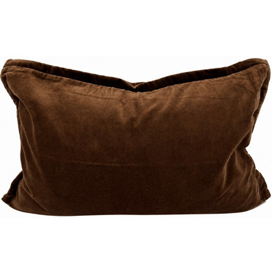 BILLIE RECTANLGE VELVET CUSHION - CAMEL BROWN