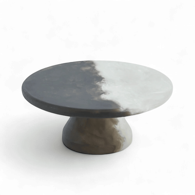 HALO CAKE STAND BLACK &amp; WHITE RESIN