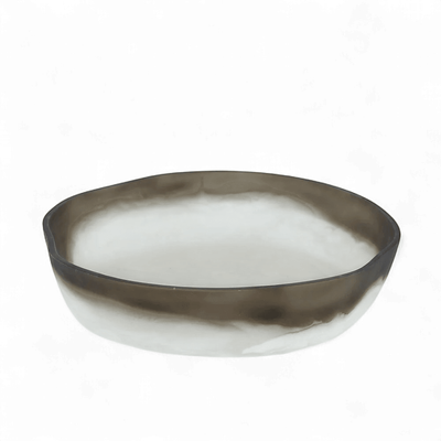 HALO BOWL BLACK &amp; WHITE RESIN