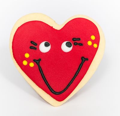 Smiley valentines heart