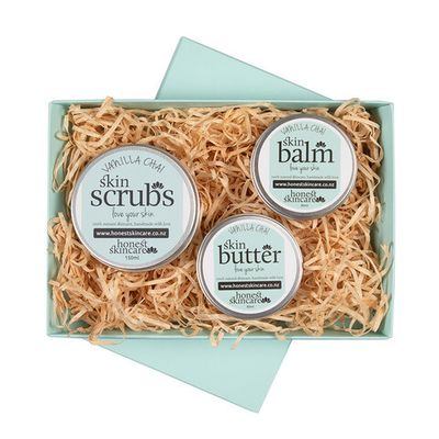 Vanilla Chai Gift Set - Body Butter, Balm and Skin Scrub