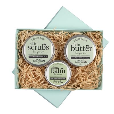 Kawakawa Skin Health Gift Pack - Body Butter, Balm and Exfoliating Scrub