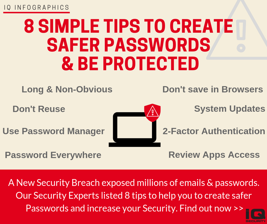 8 Tips to Create Safer Passwords IQ Infographics