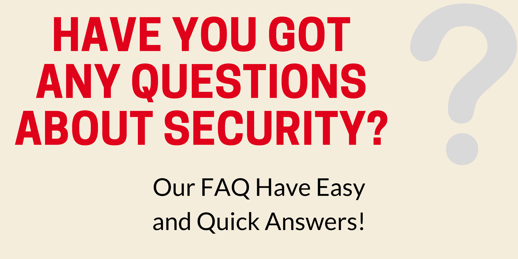 Security FAQ