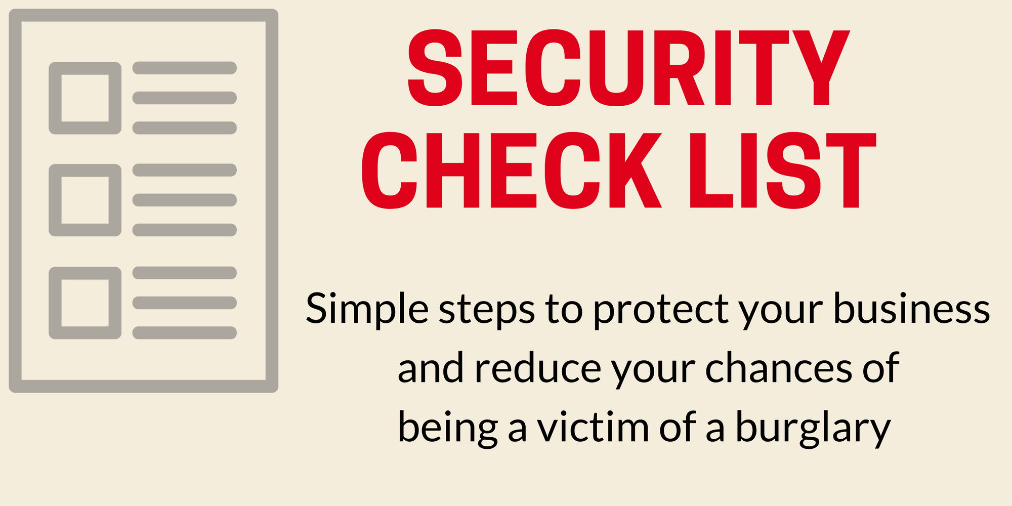 Security Check List by IQ