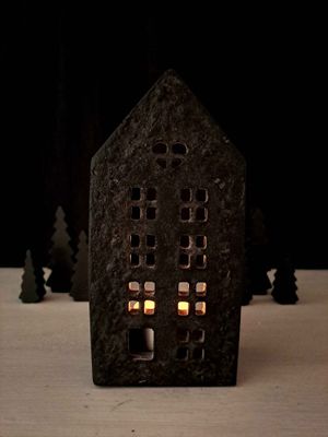 TEALIGHT HOUSE BLACK