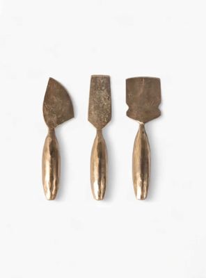 HAND FORGED BRASS CHEESE SET