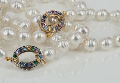 Necklace - Two strand of Australian South Sea pearls