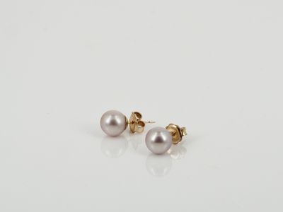 Earrings - Pink freshwater pearl studs