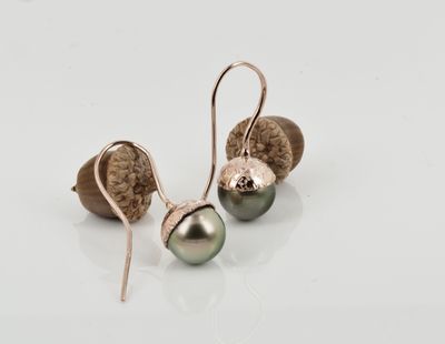Pin Oak Acorn Earrings