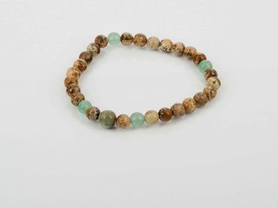 Bracelet  - jasper and a touch of green