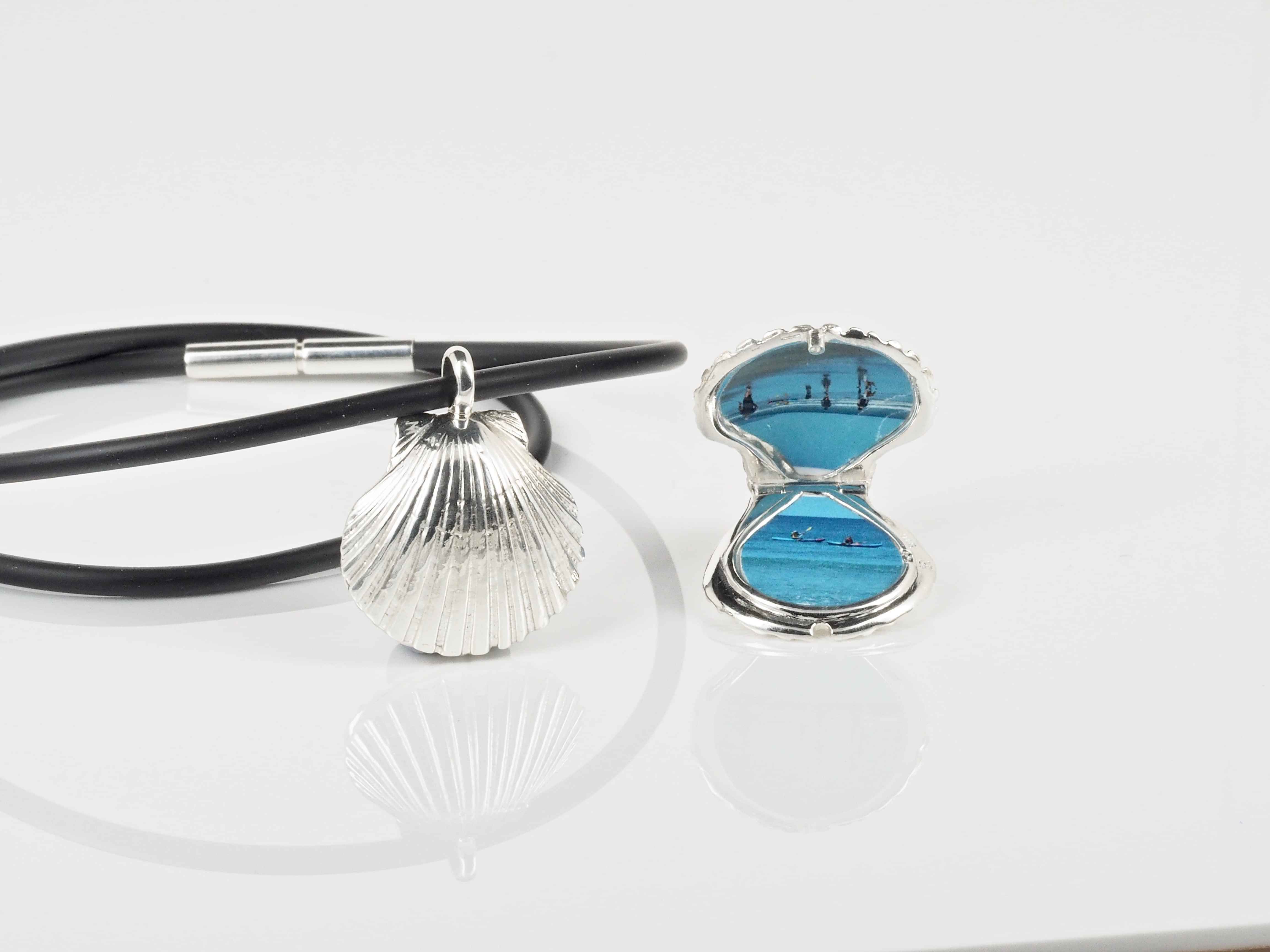 Scallop shell locket