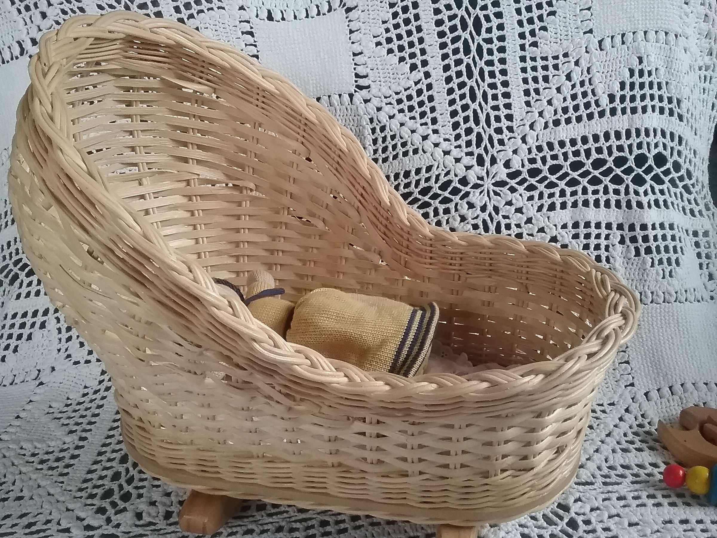 Doll Cane Cradle Raw Colour Last one, PRETEND PLAY The Great New