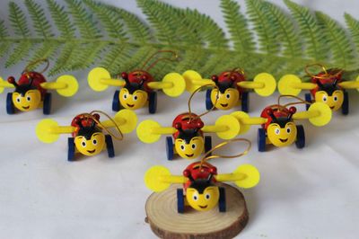 Buzzy Bee Mini Decorations Set of 8