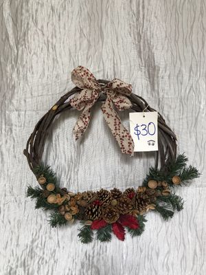 Vine Wreath with natural Ribbon - Code 7 SOLD