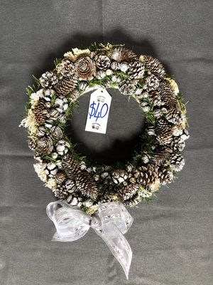 Silver cone wreath - Code 13 SOLD