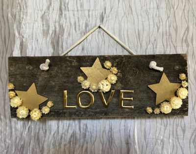 Love Wooden Wall Plaque - Code 27 SOLD