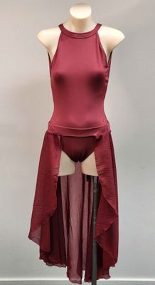 Burgandy two piece - Size Adult Small