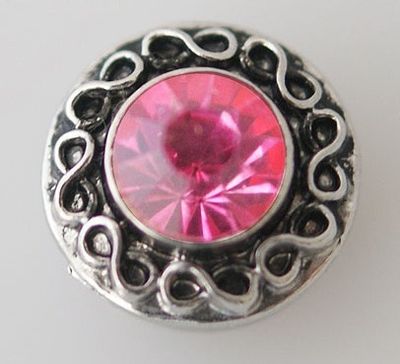 Small Top - Black, Silver with Pink Centre