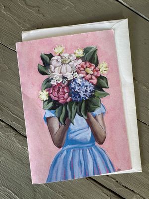 Card - Abbey Merson Pink Bouquet