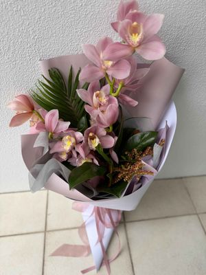 Orchid Stems Gift Wrapped - current colour Pink