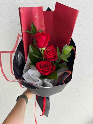 Classic Red Roses- 1-3 roses
