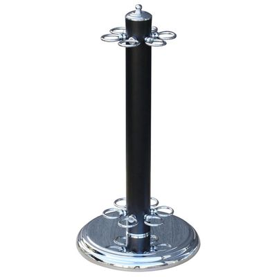 Cue Rack - Black and Chrome Floor Standing