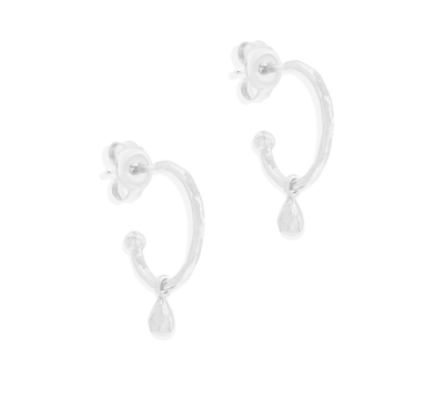 BY CHARLOTTE Divine Grace Hoops - Silver