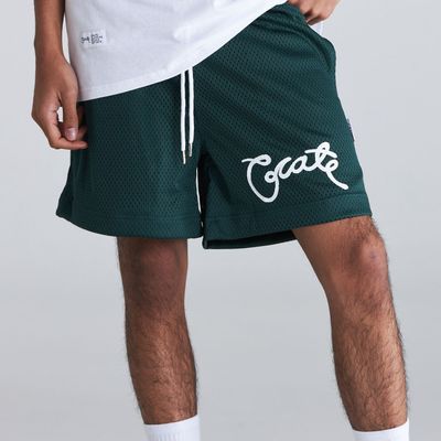 CRATE Men&#039;s Scripted Mesh Shorts - Pine