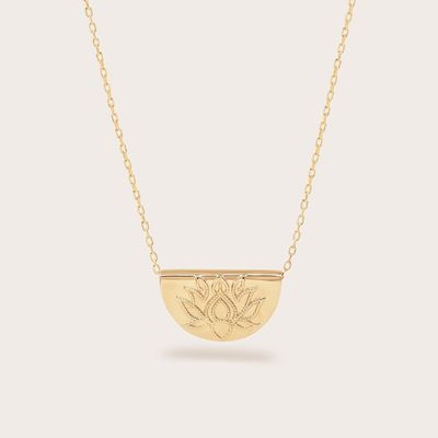 BY CHARLOTTE Short Lotus Necklace - Gold
