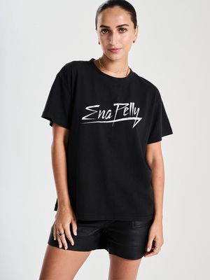 ENA PELLY Thriller Tee - Washed Black