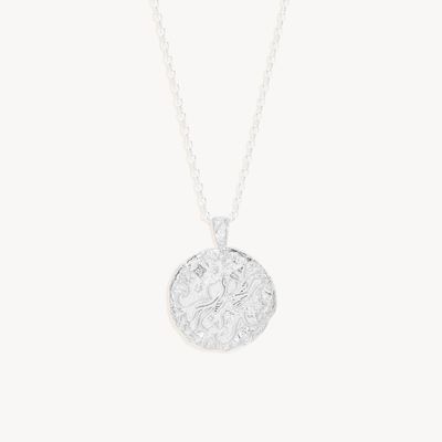 BY CHARLOTTE Written In The Stars Aquarius Zodiac Necklace - Silver