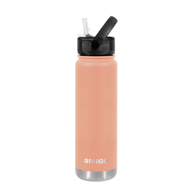 PARGO PROJECT 750ml Insulated Sports Bottle - Coral Pink w/ Straw Lid