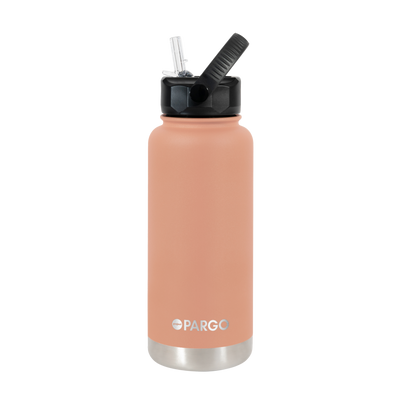 PARGO PROJECT 950ml Insulated Sports Bottle - Coral Pink w/ Straw Lid