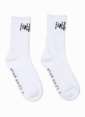 FEDERATION Inked Socks 2 Pack - White/Black