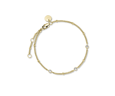 ROSEFIELD Triple Crystal Dot Bracelet - Gold