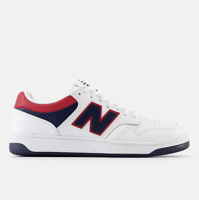 NEW BALANCE 480 Sneaker - White/Natural Indigo/Red
