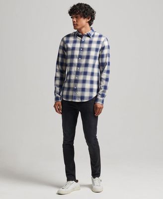 SUPERDRY Vintage Check Shirt - Navy/Off White/Ombre