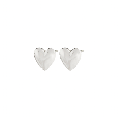 PILGRIM Sophia Recycled Heart Earrings - Silver Plated