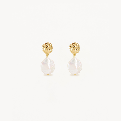 BY CHARLOTTE Endless Grace Pearl Drop Earrings - 18k Gold Vermeil